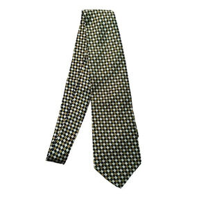 Brooks Brothers Makers 100% Silk Checked Print Neck Tie